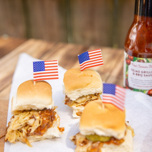 Pulled Pork Sliders with Tejas BBQ Sauce