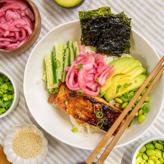 Ginger Citrus Salmon Rice Bowls