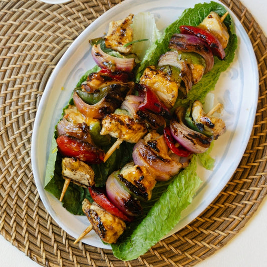 Mango Habanero Chicken Kebabs