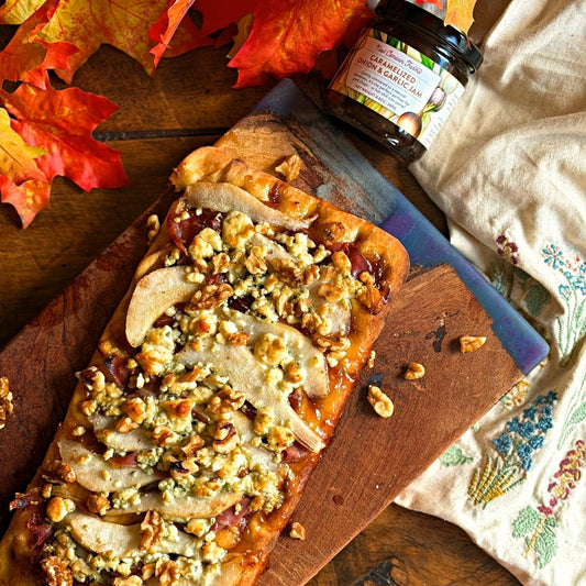 Pear, Blue Cheese & Prosciutto Flatbread