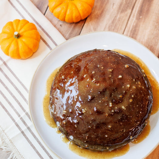 Pumpkin Cake with Honey Pecan Glaze