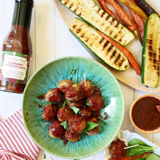 Raspberry Chipotle Meatballs
