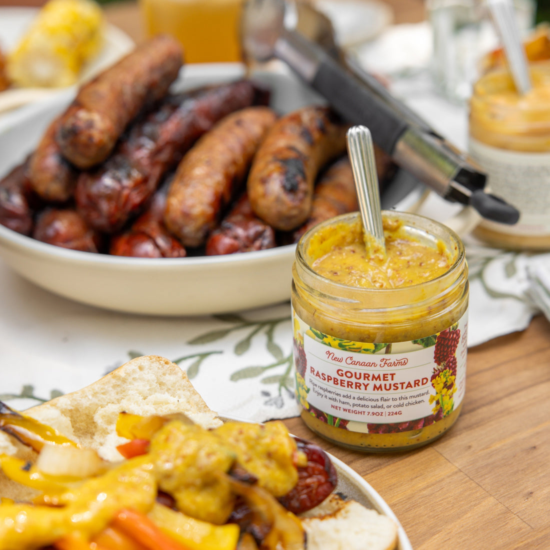 Sheet-Pan Sausage & Peppers with New Canaan Farms Mustard