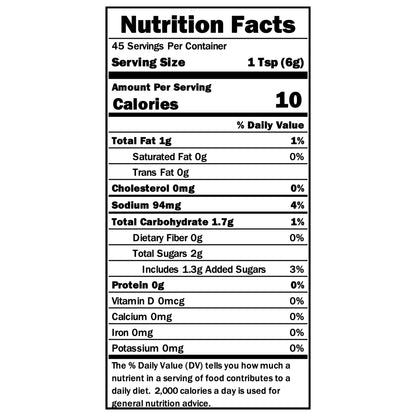 Balsamic Dijon Mustard Nutrition