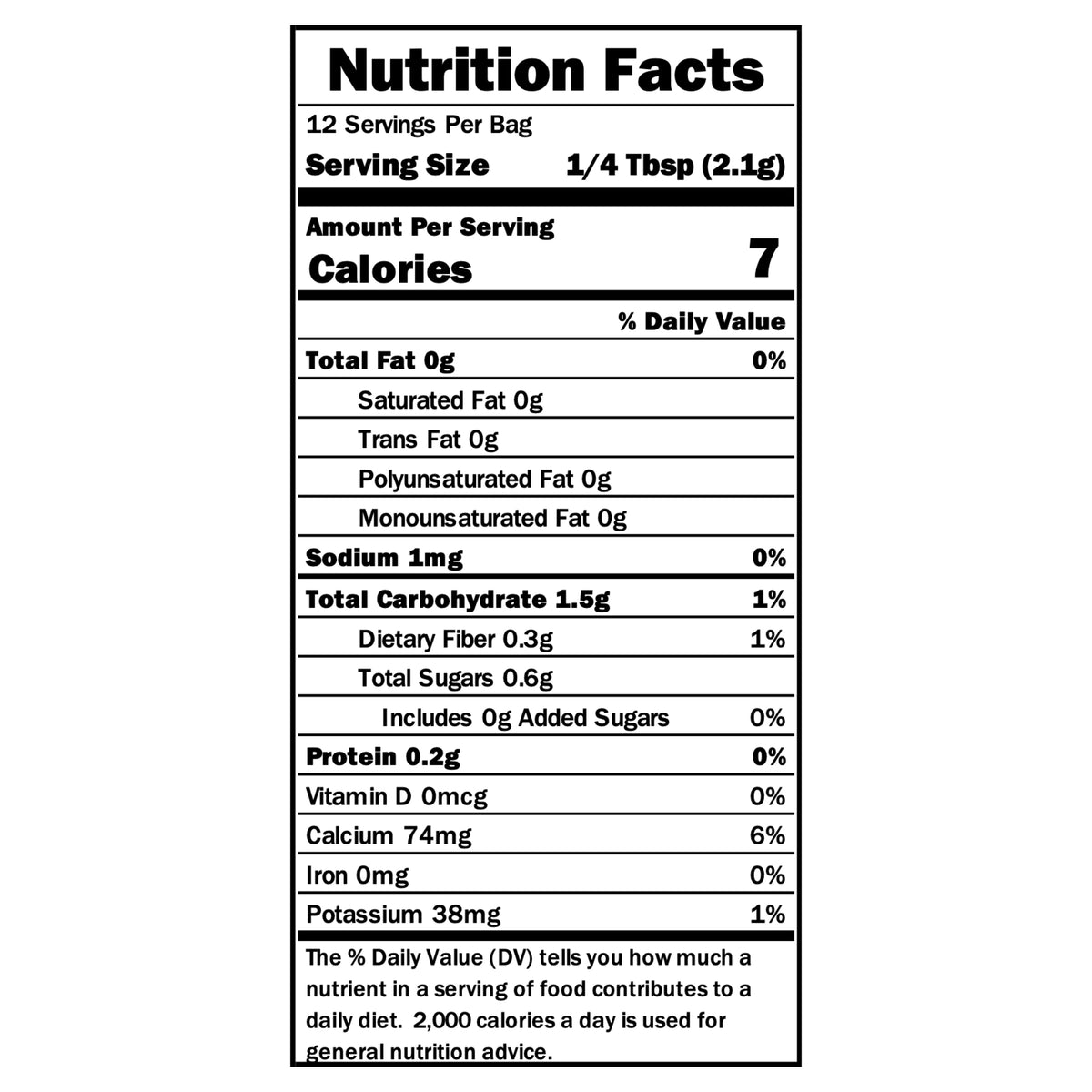 Cajun Swamp Root Dip Nutrition