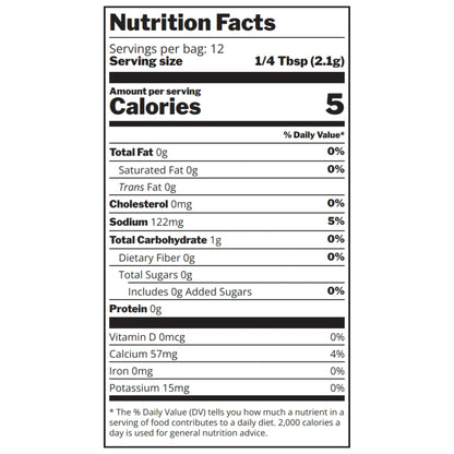 Chuckwagon Coffee Chile Rub Nutrition