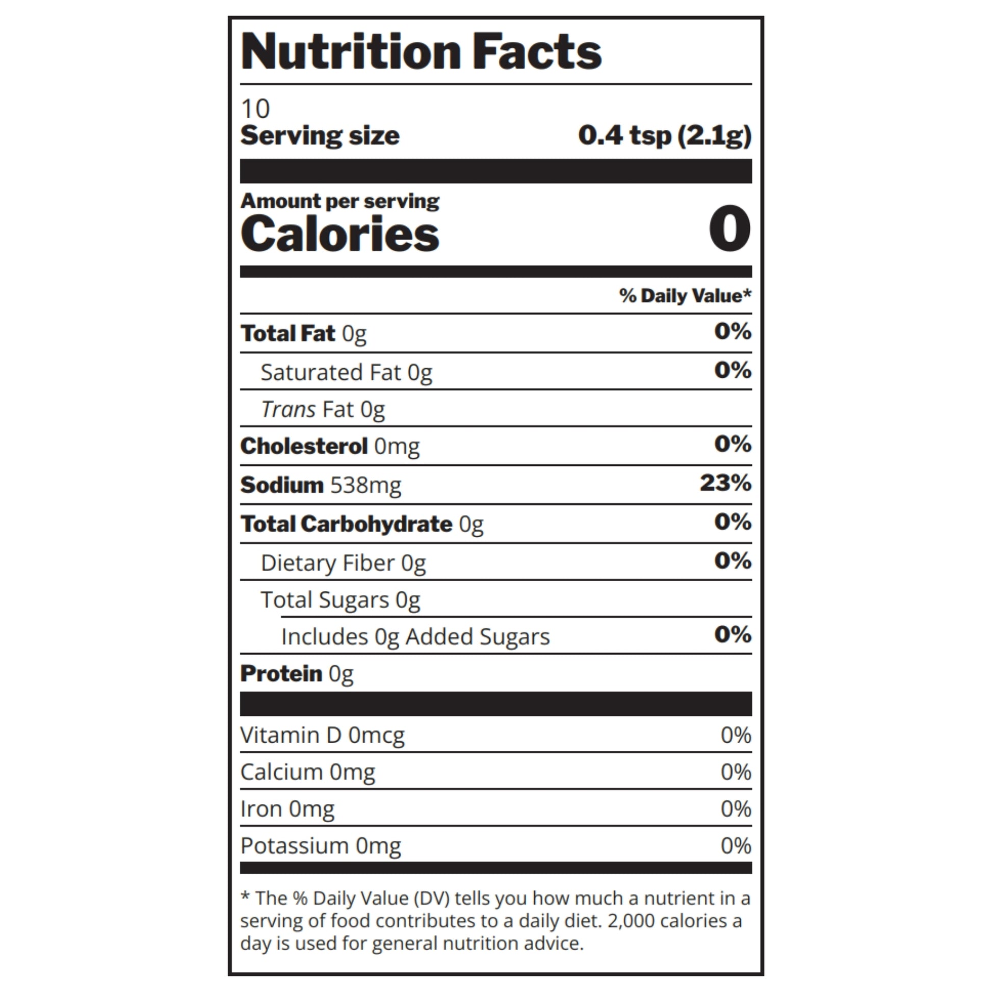 Citrus Jalapeno Salt Nutrition