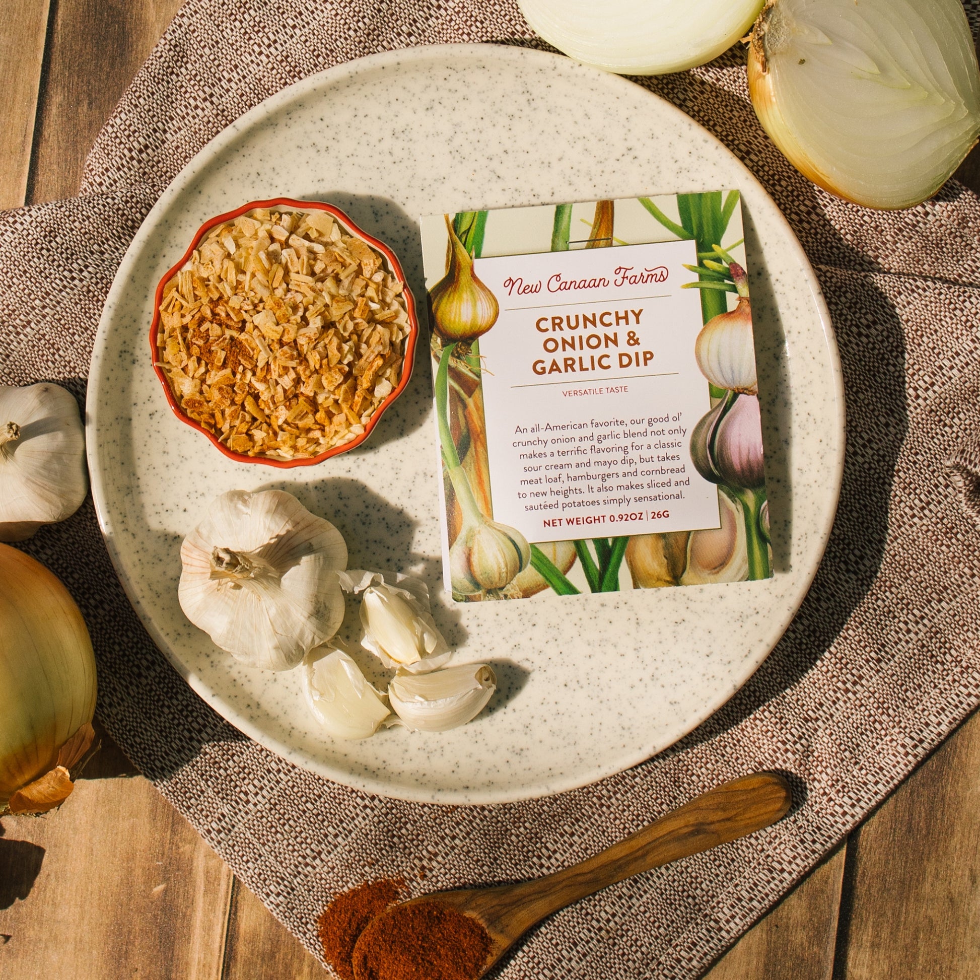 Crunchy Onion Garlic Dip