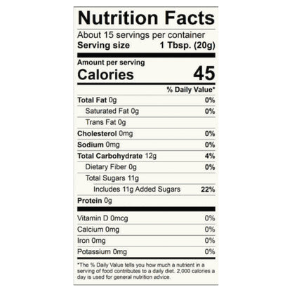 East Texas Blueberry Jam Nutrition