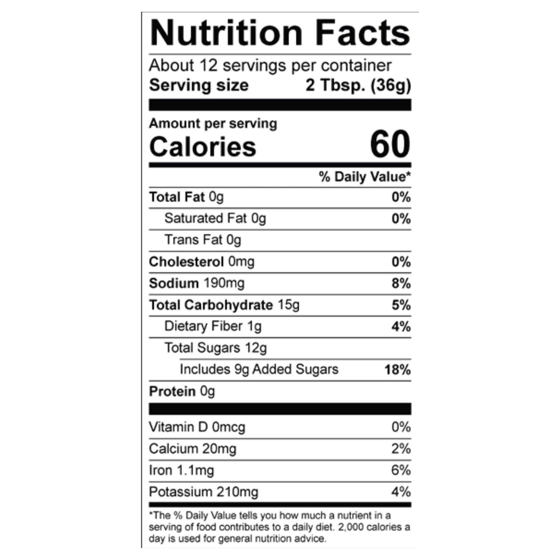 Hill Country Steak Sauce Nutrition