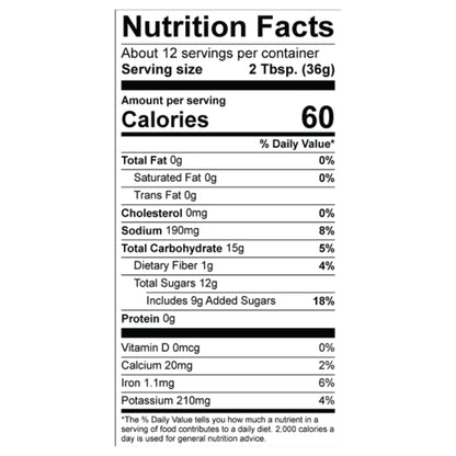 Hill Country Steak Sauce Nutrition