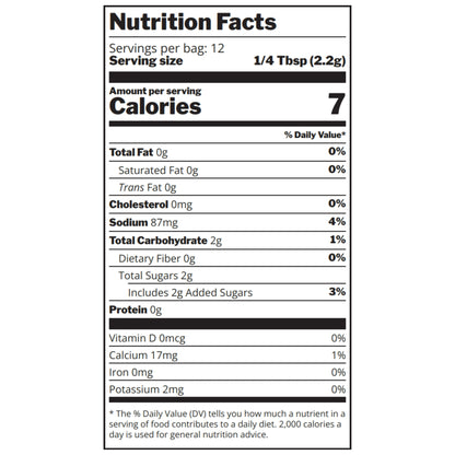 Honey Habanero Rub Nutrition