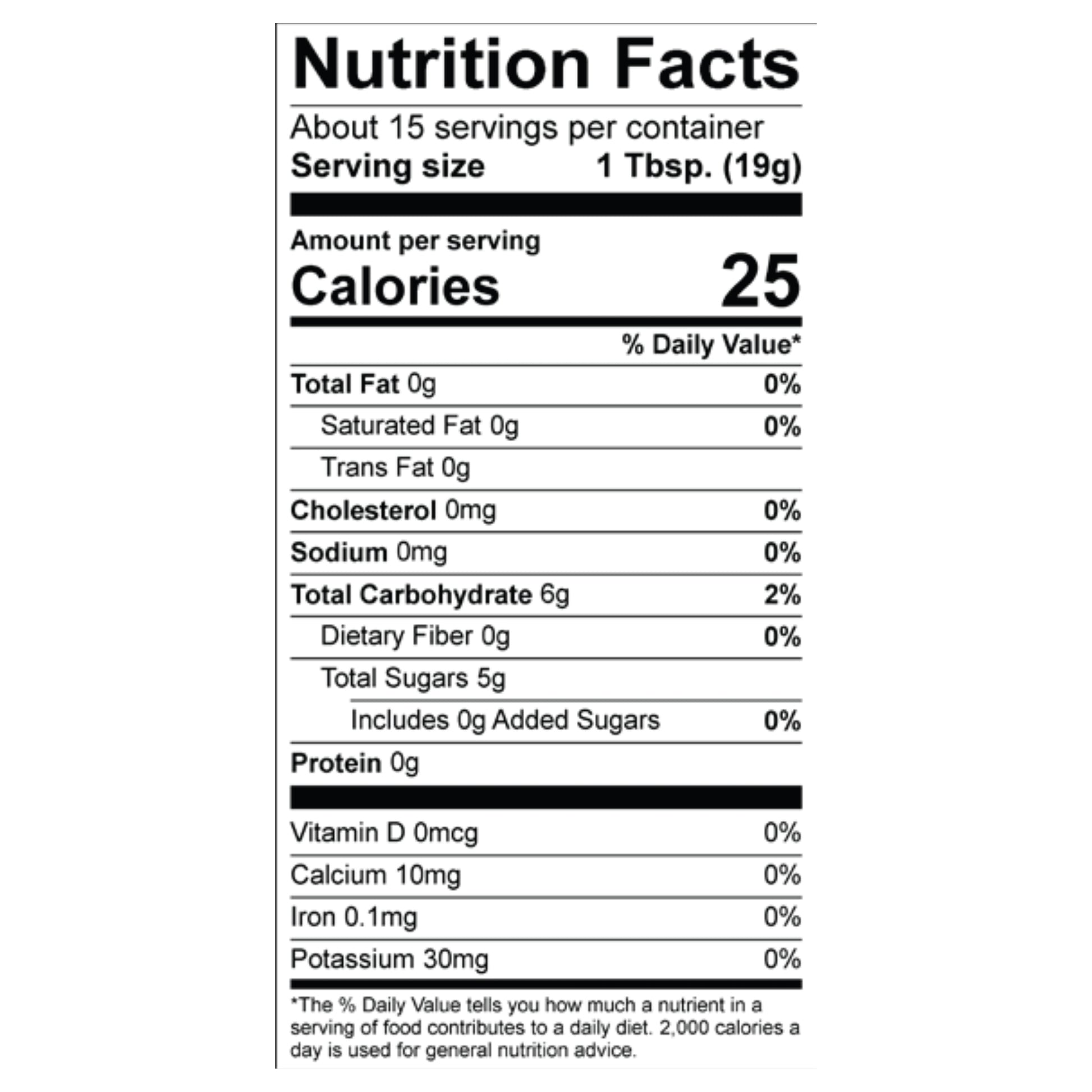 Natural Strawberry Jam Nutrition