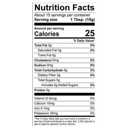 Natural Strawberry Jam Nutrition