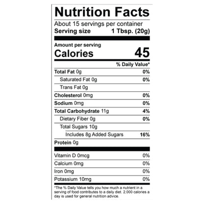Peach Amaretto Pecan Jam Nutrition