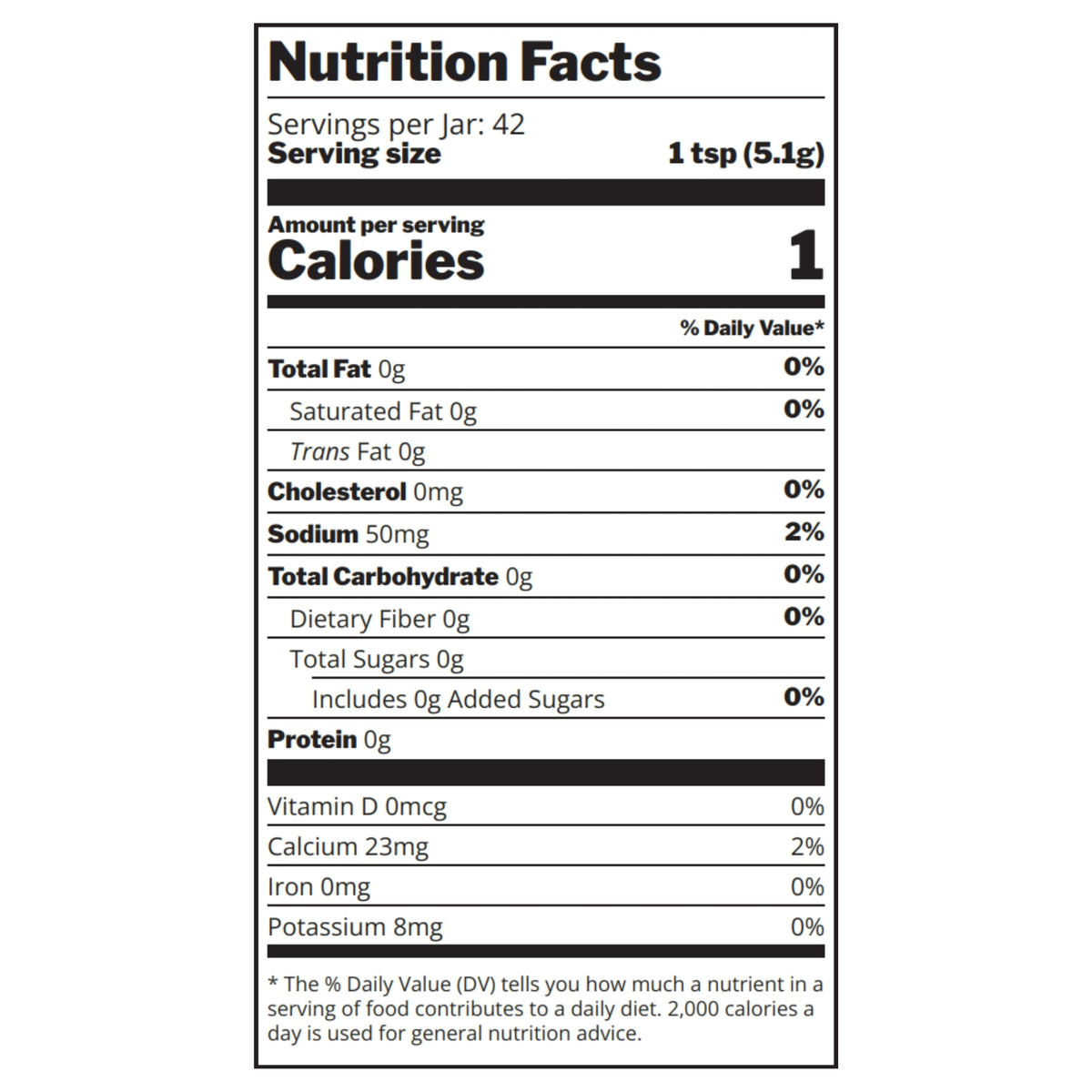 Sundried Tomato Basil Mustard Nutrition