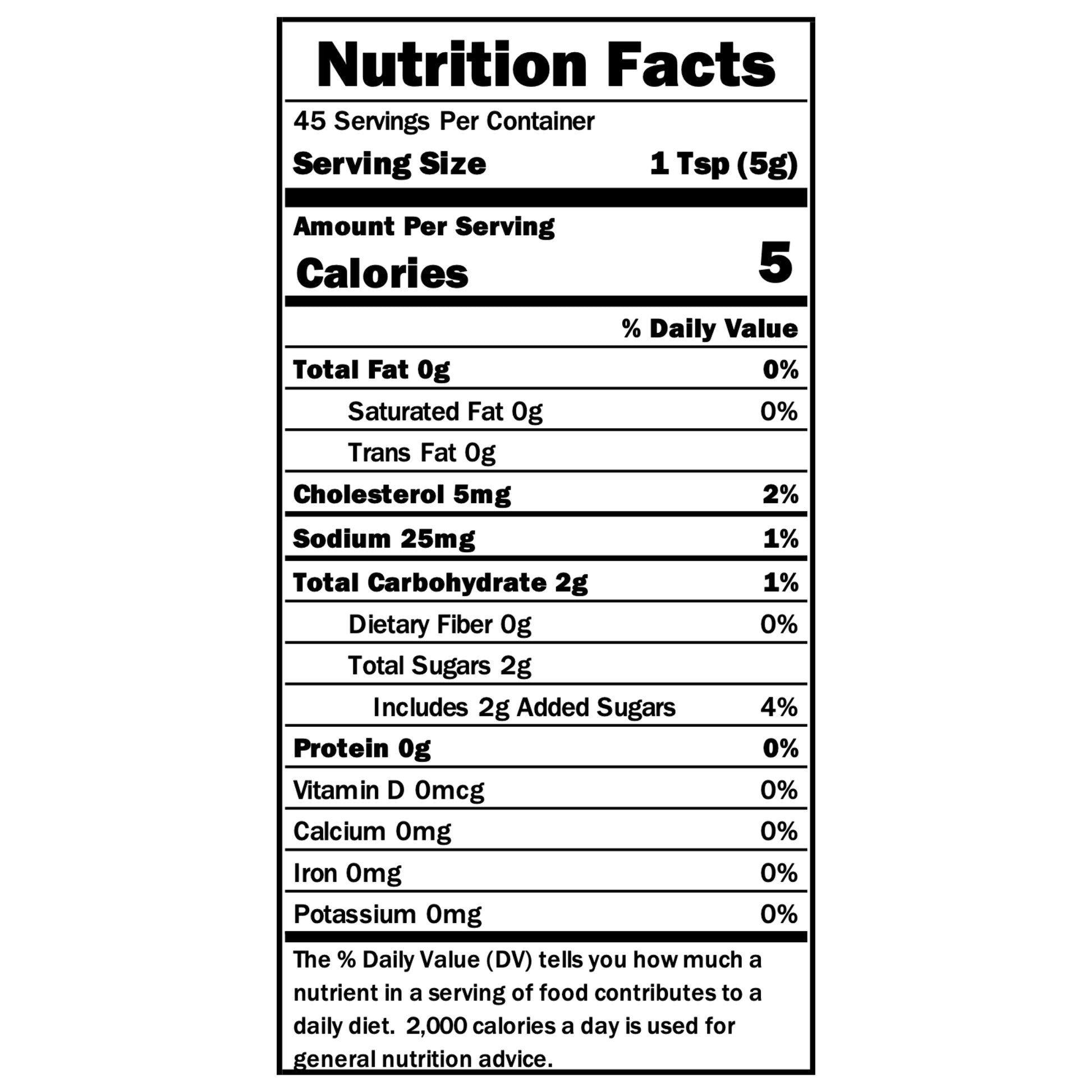 Texas Pride Jalapeno Mustard Nutrition