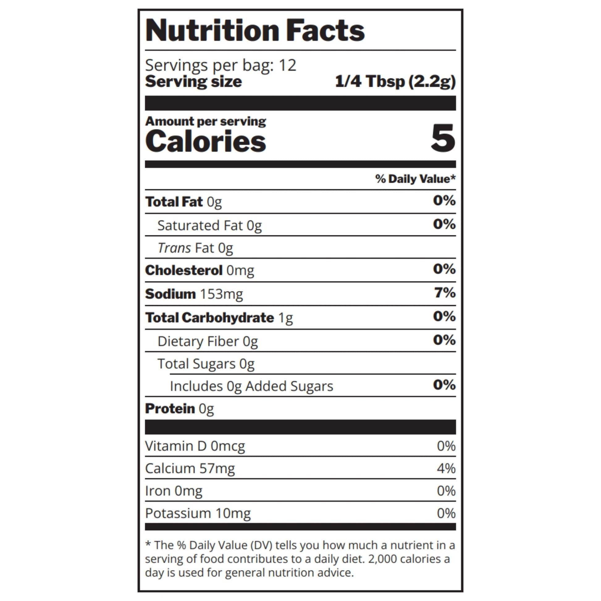 Zesty Lemon Herb Rub Nutrition