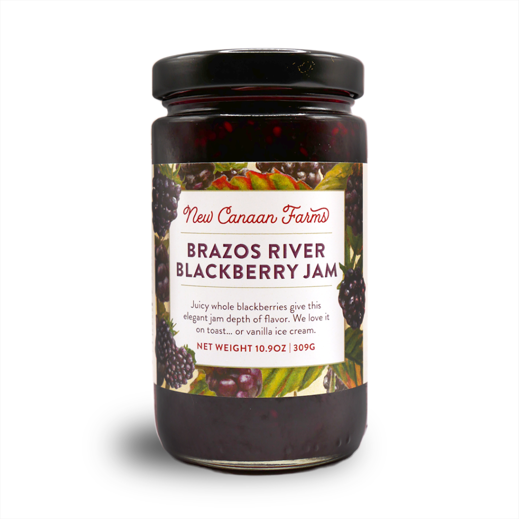 Jar of New Canaan Farms Brazos River Blackberry Jam