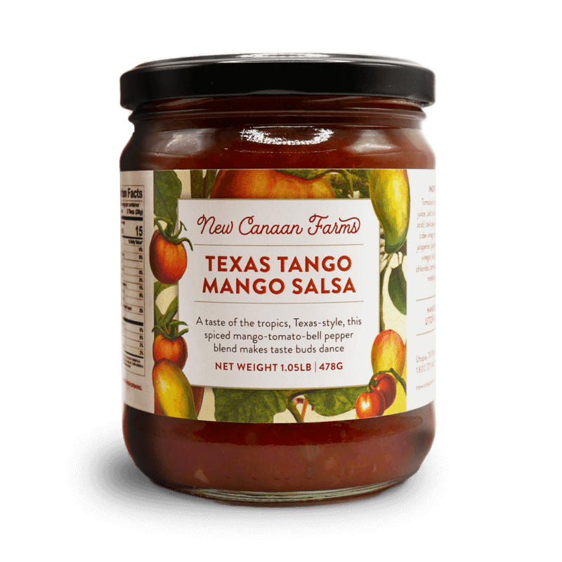 A jar of New Canaan Farms Texas Tango Mango