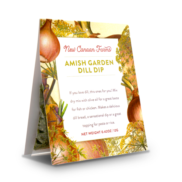 A spice package of New Canaan Farms Amish Garden Dill Dip