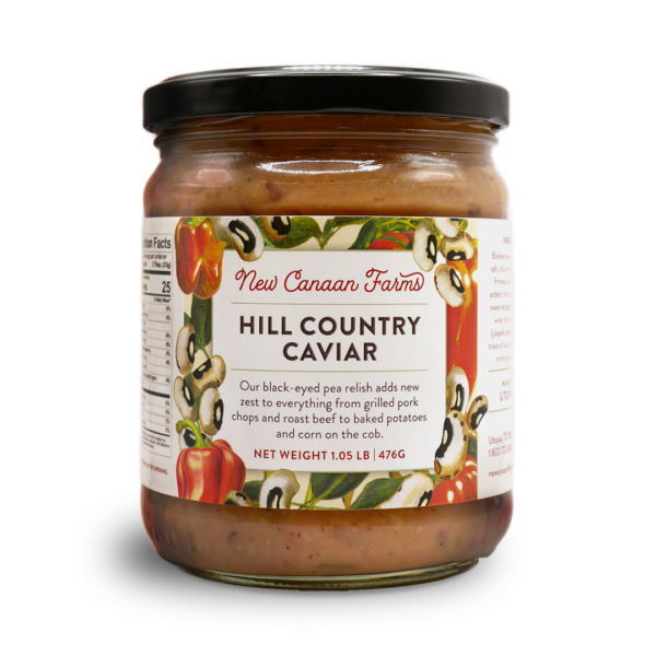 A jar of New Canaan Farms Hill Country Caviar