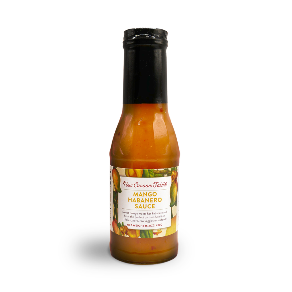 A bottle of Mango Habanero Sauce