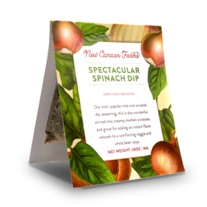 A package of seasonings from New Canaan Farms Spectacular Spinach dips