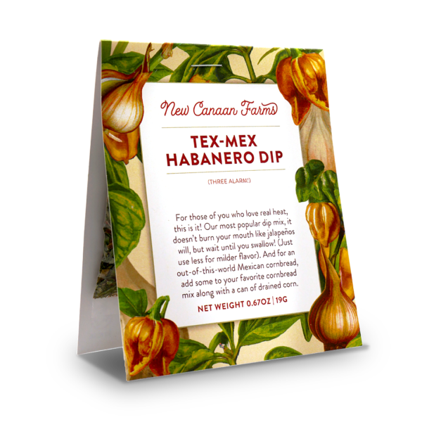 A package of spices from New Canaan Farms of Tex-Mex-Habanero