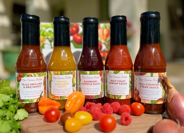 Five New Canaan Farms sauces