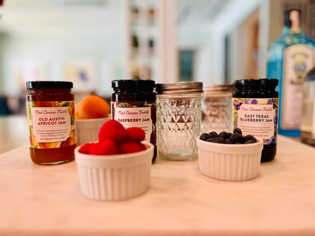 Jams and mason jars, ready to mix summer cocktails